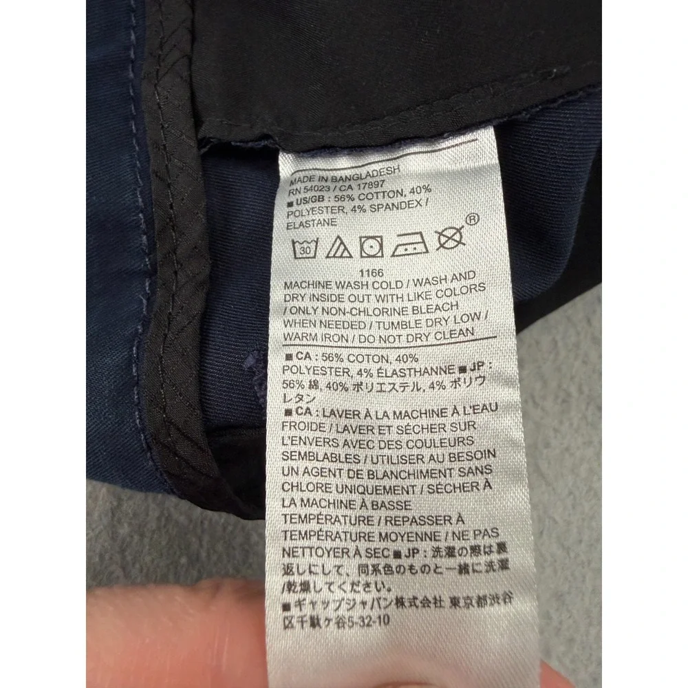 Banana Republic Chino Core Temp Shorts Mens‎ 33 Navy Bermuda Minimalist Preppy